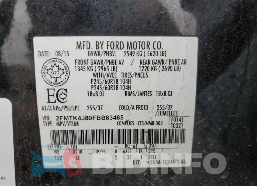 2FMTK4J80FBB83485 Photo# 13