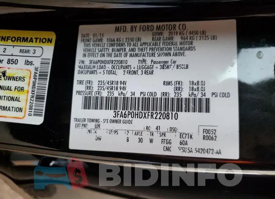 3FA6P0HDXFR220810 Photo# 12