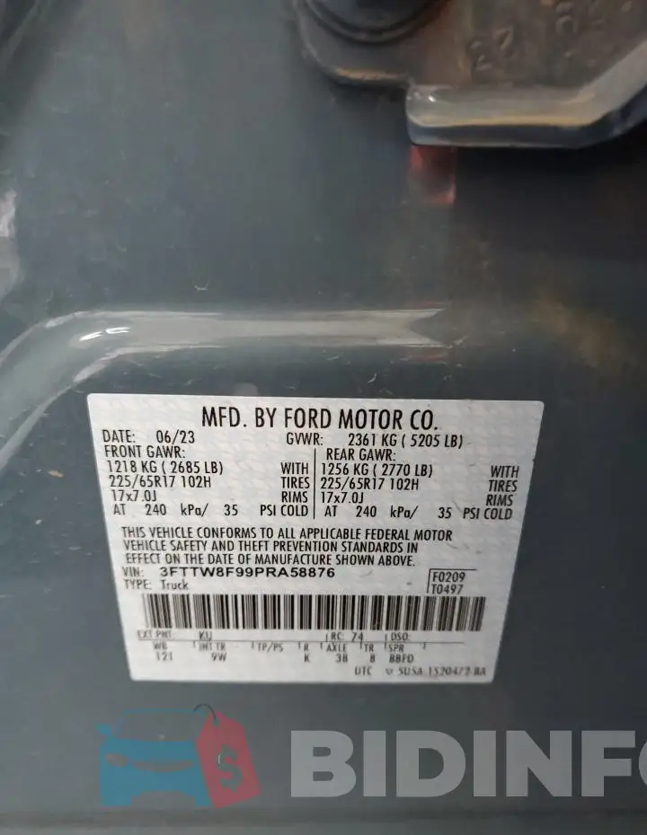 3FTTW8F99PRA58876 Photo# 12