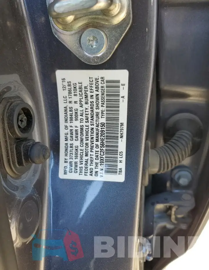 19XFC2F56HE209150 Photo# 13