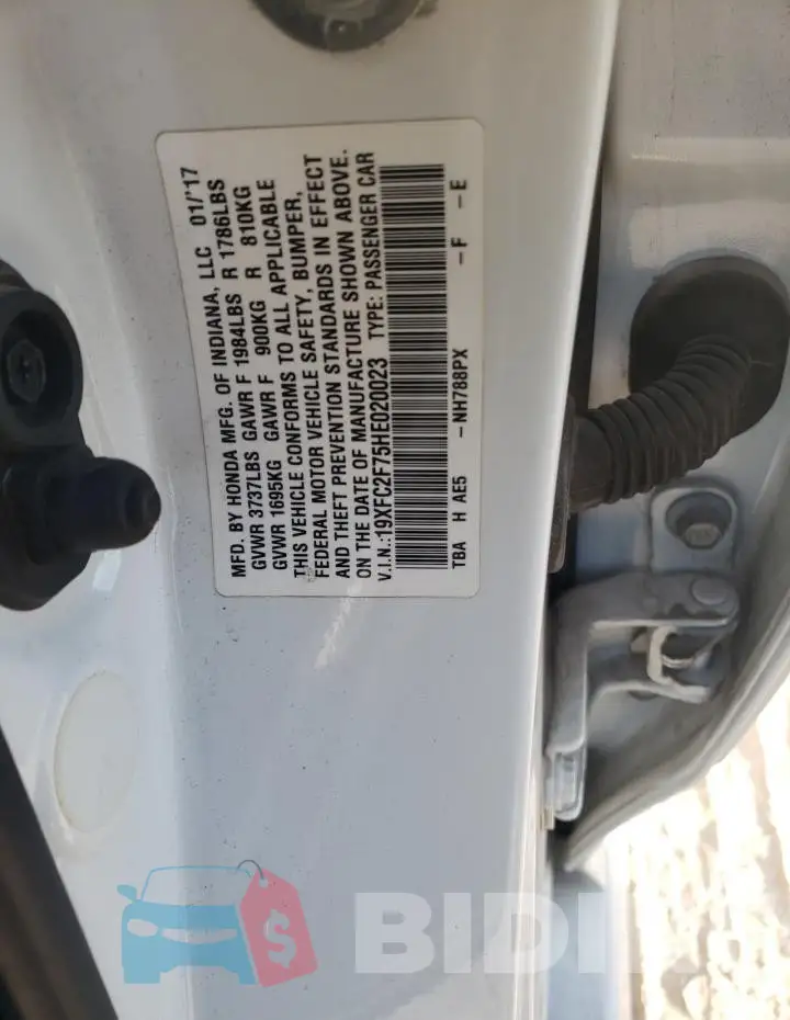 19XFC2F75HE020023 Photo# 12