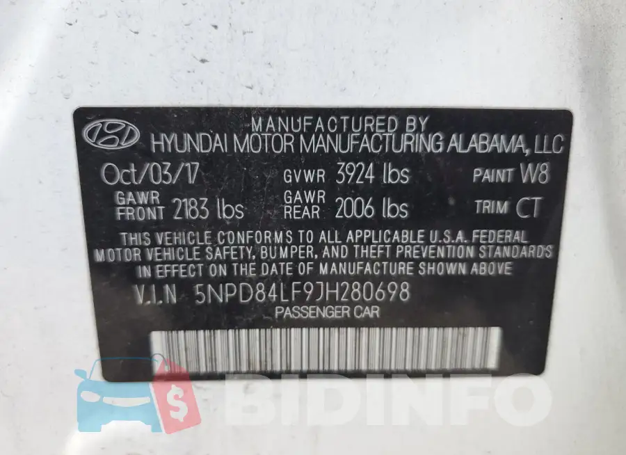 5NPD84LF9JH280698 Photo# 12