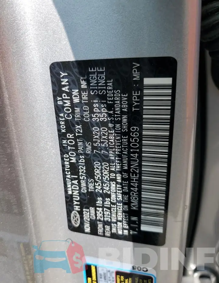 KM8R44HE2NU410569 Photo# 14