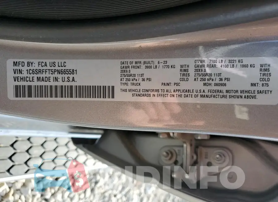 1C6SRFFT5PN665581 Photo# 13