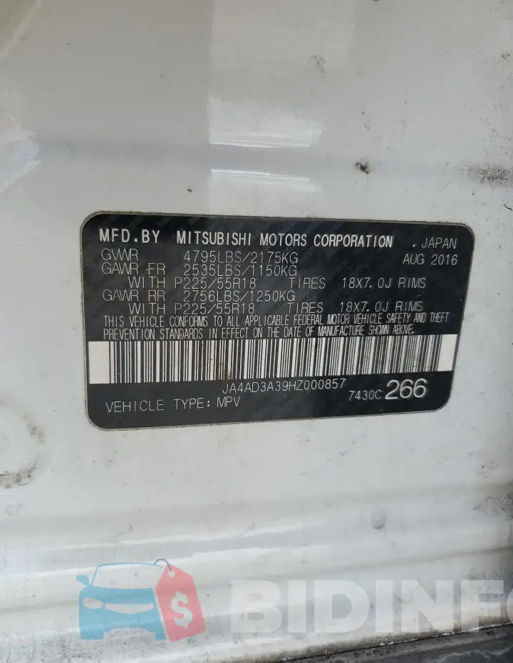 JA4AD3A39HZ000857 Photo# 13