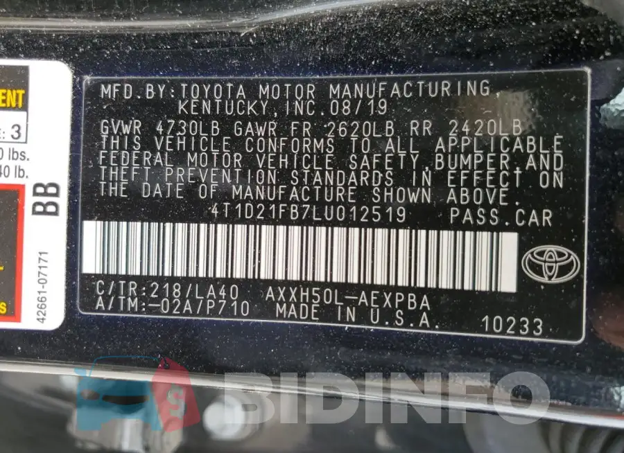 4T1D21FB7LU012519 Photo# 12