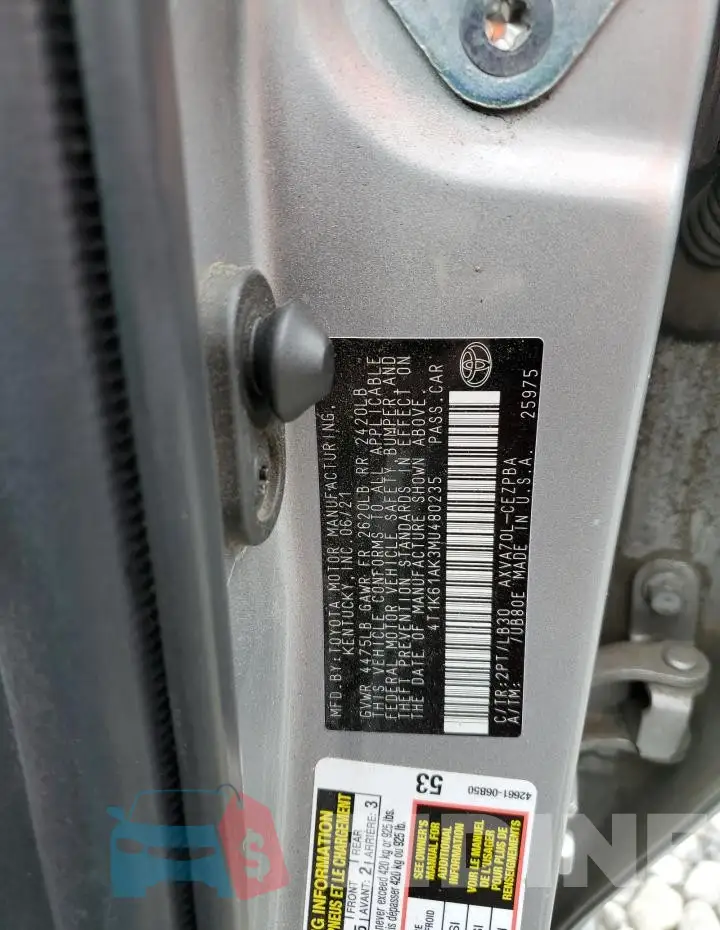 4T1K61AK3MU480235 Photo# 12