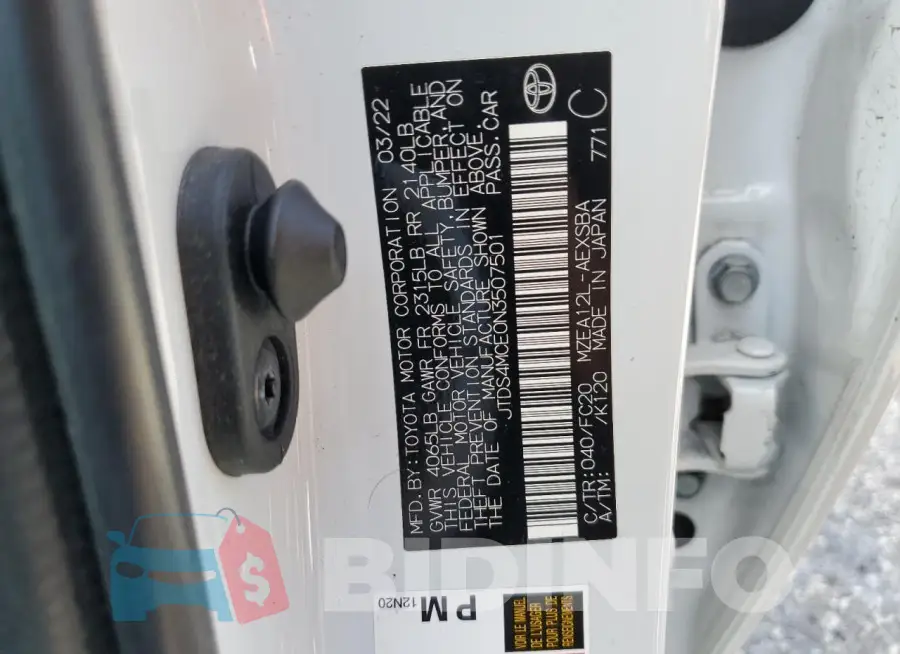 JTDS4MCE0N3507501 Photo# 12