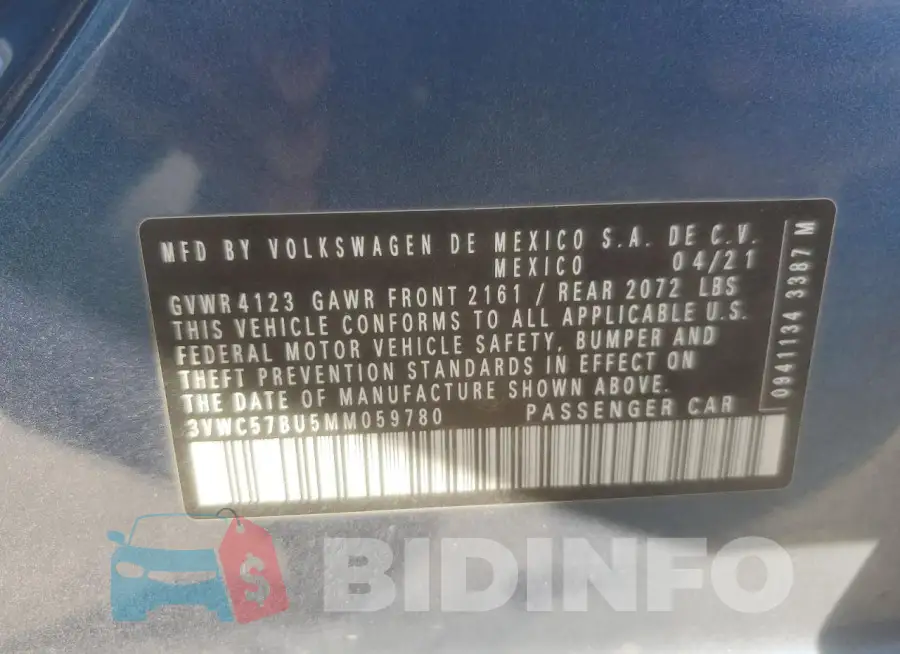 3VWC57BU5MM059780 Photo# 12