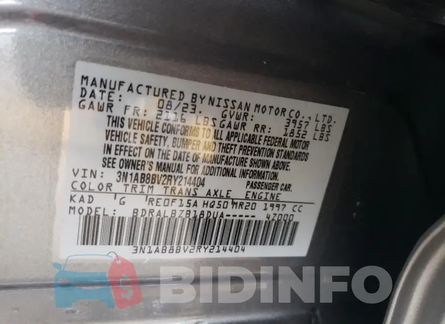 3N1AB8BV2RY214404 Photo# 12