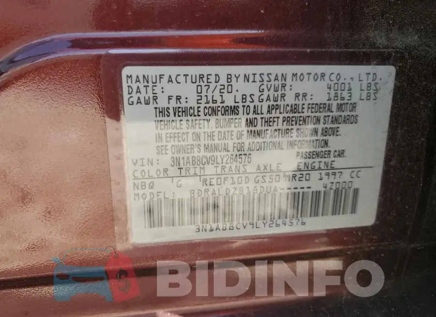 3N1AB8CV9LY264576 Photo# 12