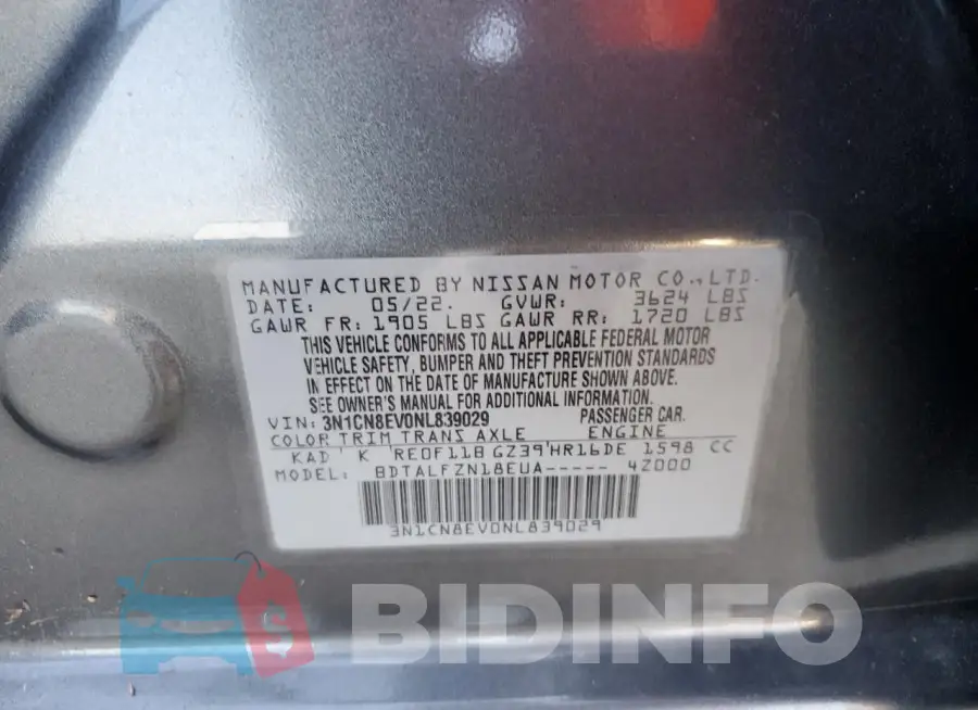 3N1CN8EV0NL839029 Photo# 12