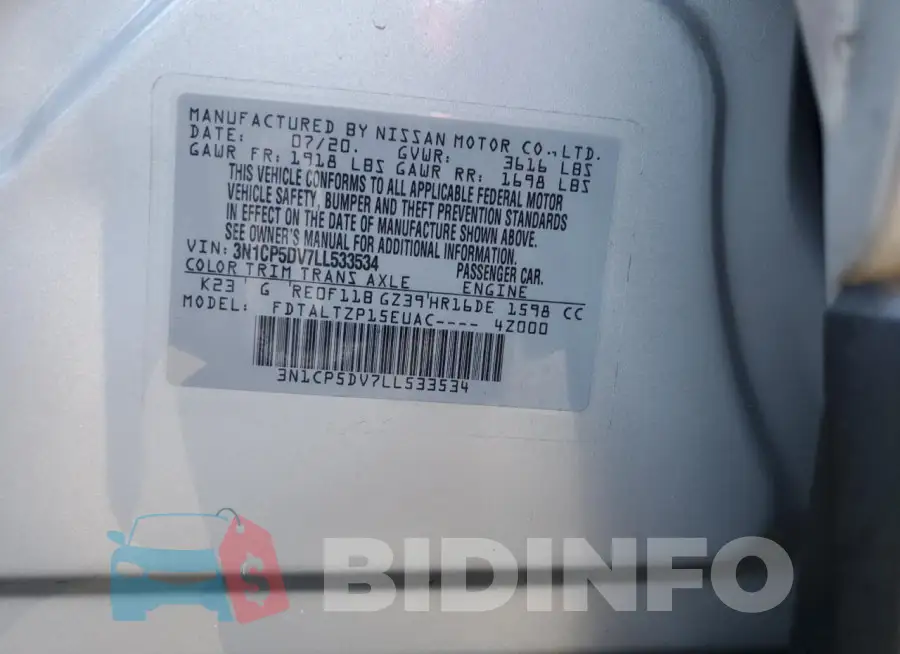 3N1CP5DV7LL533534 Photo# 13