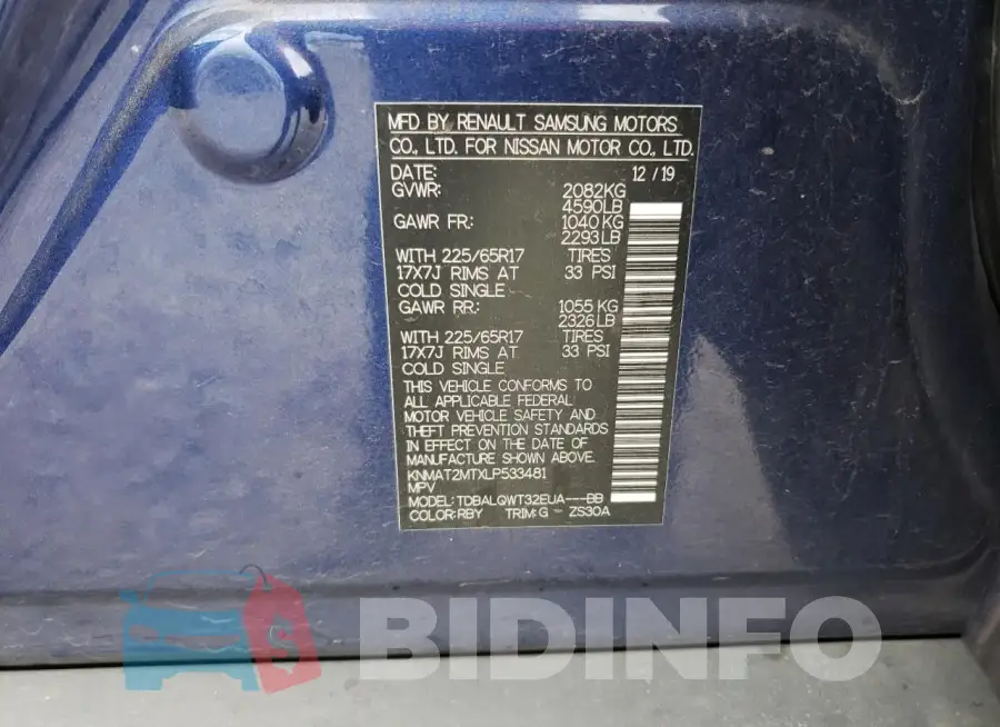 KNMAT2MTXLP533481 Photo# 13