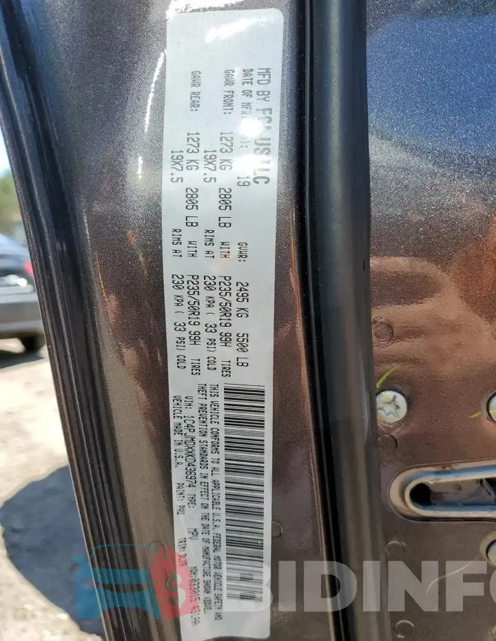 1C4PJMDXXKD436974 Photo# 13
