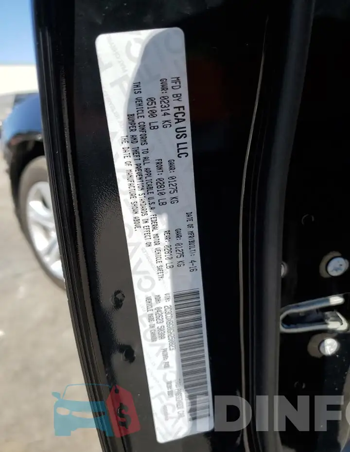 2C3CDXBG0GH250823 Photo# 12