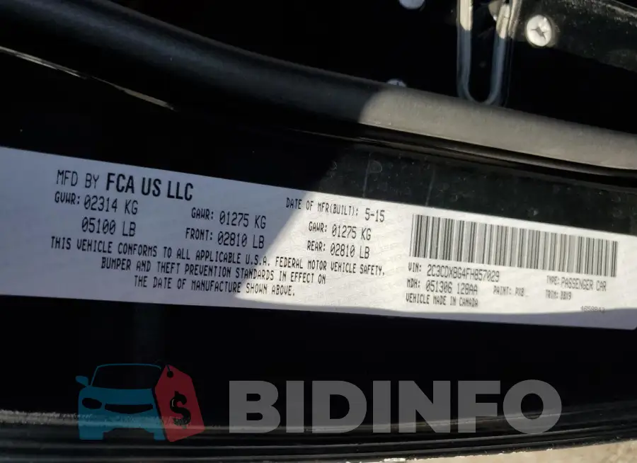 2C3CDXBG4FH857029 Photo# 12