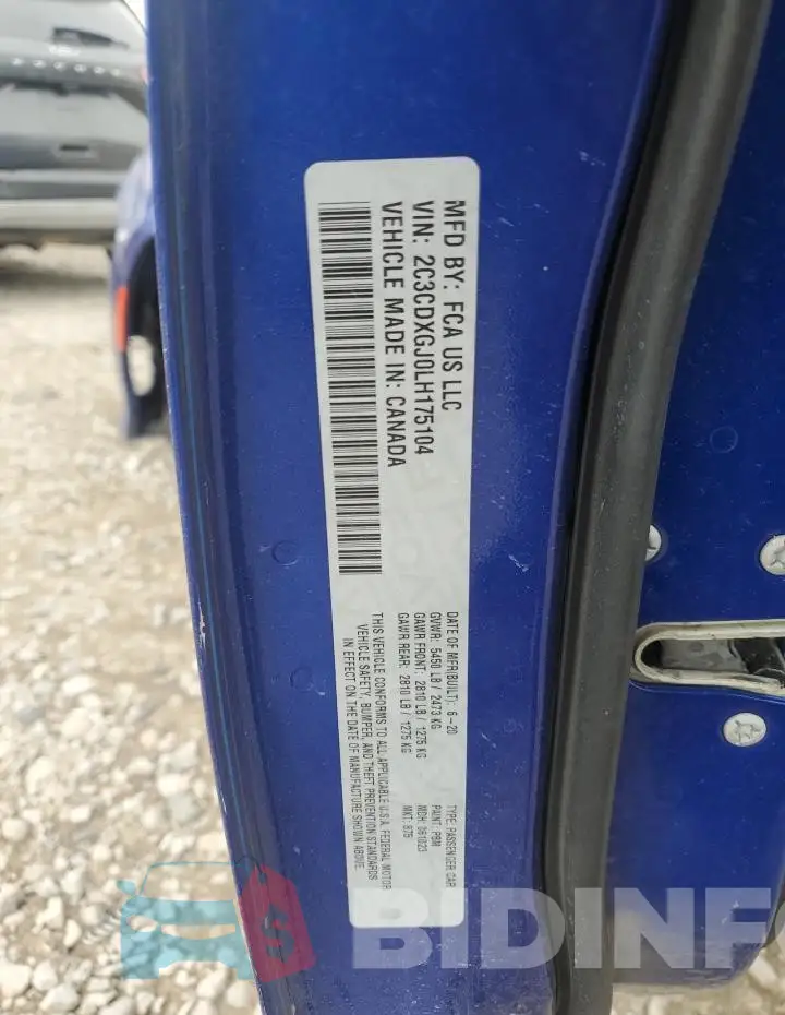 2C3CDXGJ0LH175104 Photo# 12
