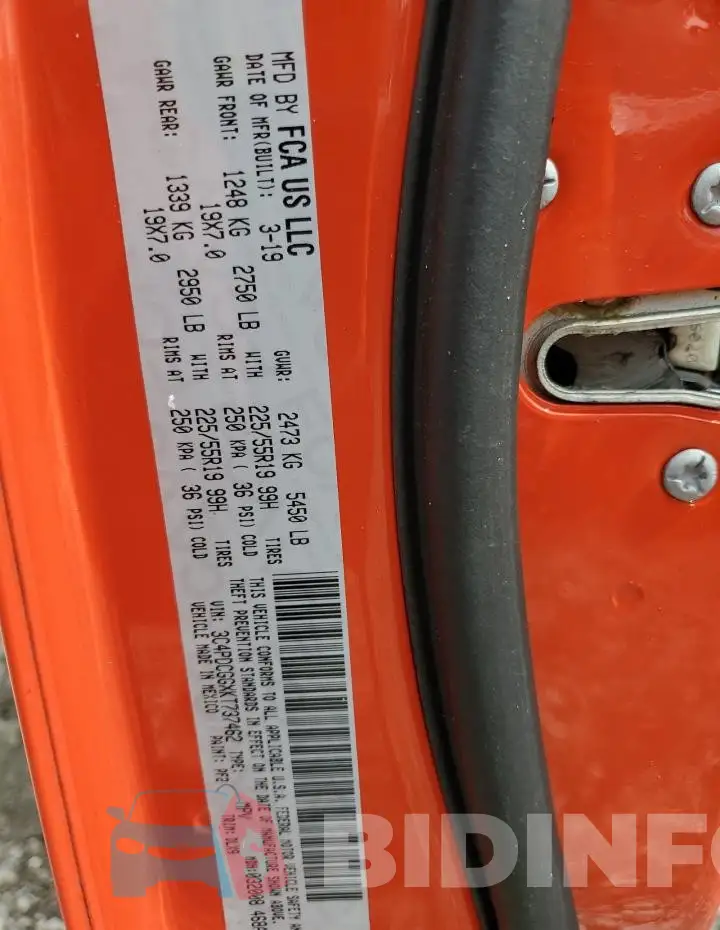 3C4PDCGGXKT737462 Photo# 14