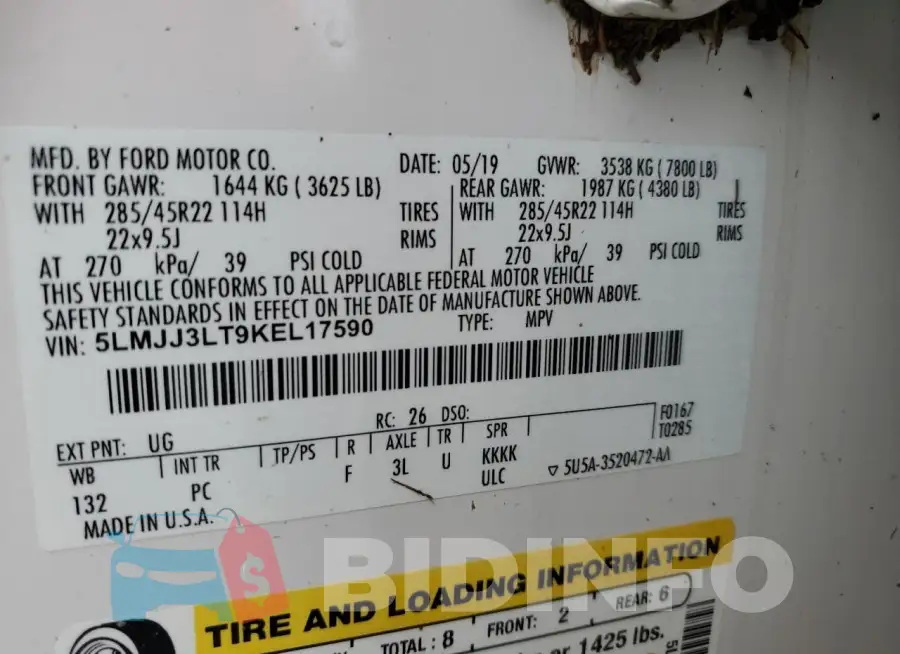 5LMJJ3LT9KEL17590 Photo# 13