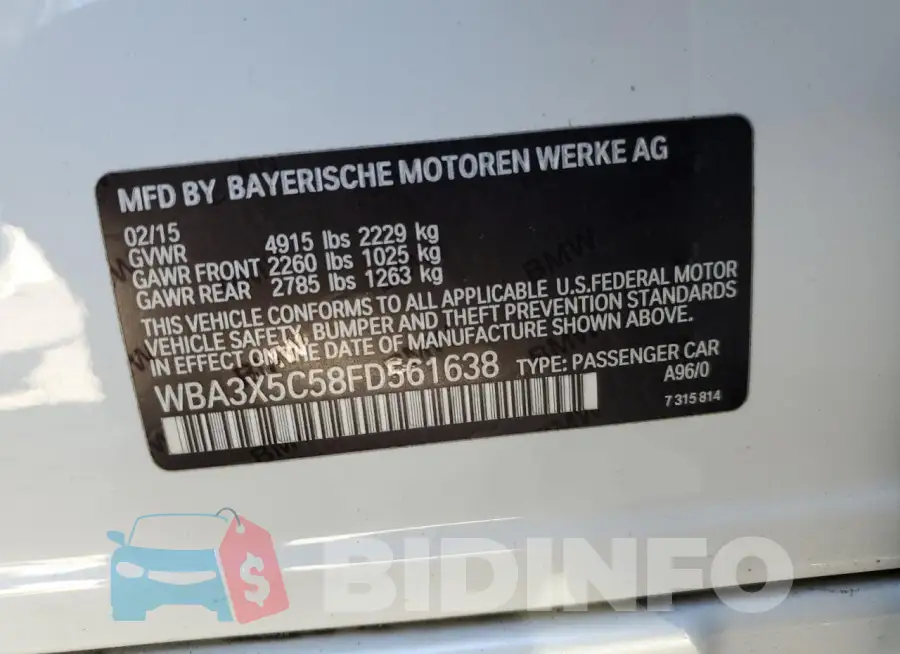 WBA3X5C58FD561638 Photo# 12