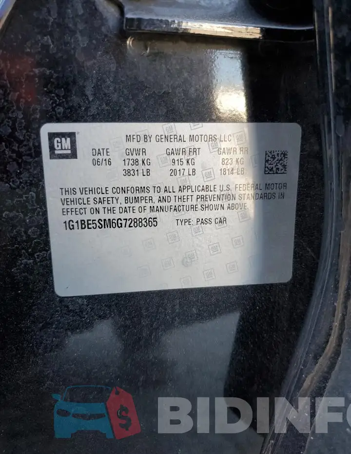 1G1BE5SM6G7288365 Photo# 13