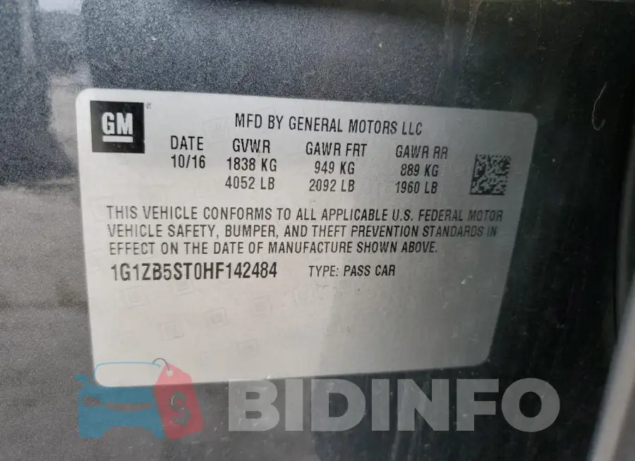 1G1ZB5ST0HF142484 Photo# 13