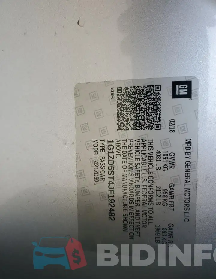 1G1ZD5ST4JF192482 Photo# 12