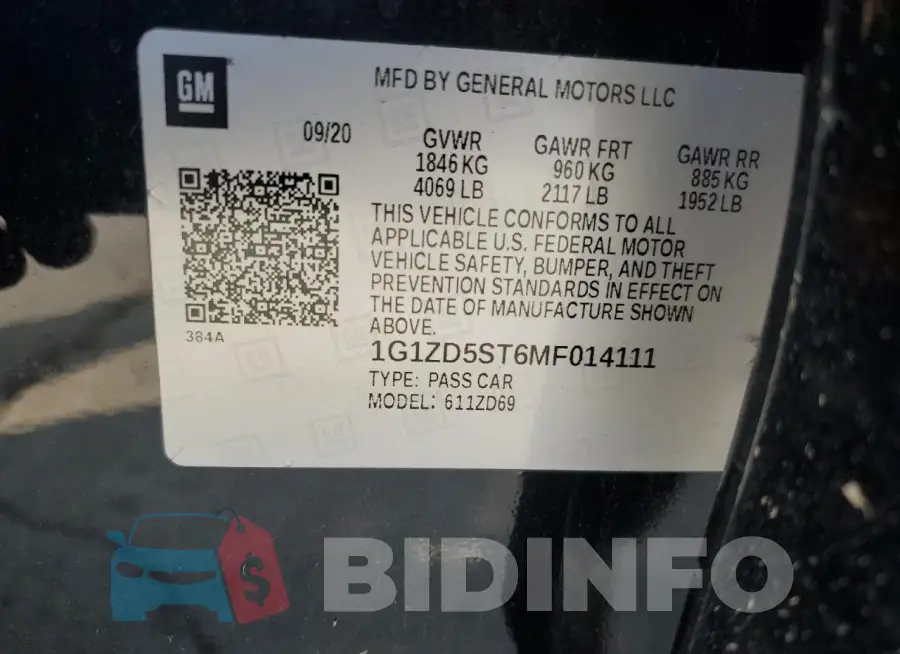 1G1ZD5ST6MF014111 Photo# 12