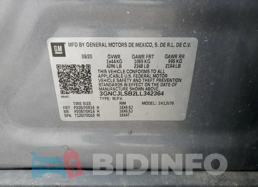 3GNCJLSB2LL342364 Photo# 14