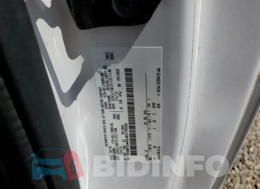 1FDBF2A65JEC70542 Photo# 12