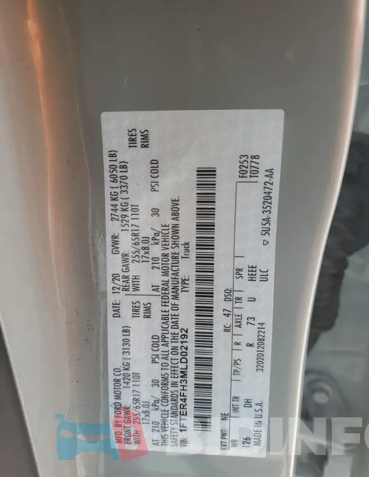 1FTER4FH3MLD02192 Photo# 12
