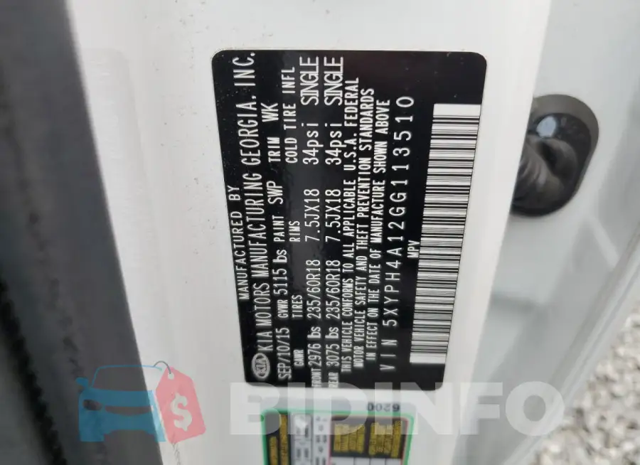 5XYPH4A12GG113510 Photo# 13