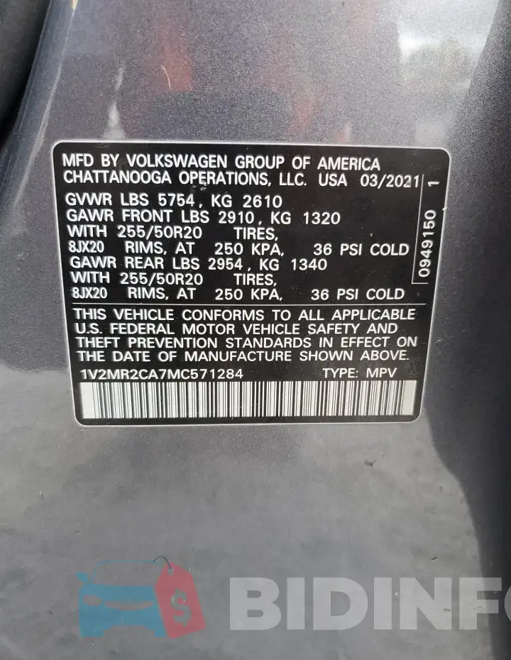 1V2MR2CA7MC571284 Photo# 14