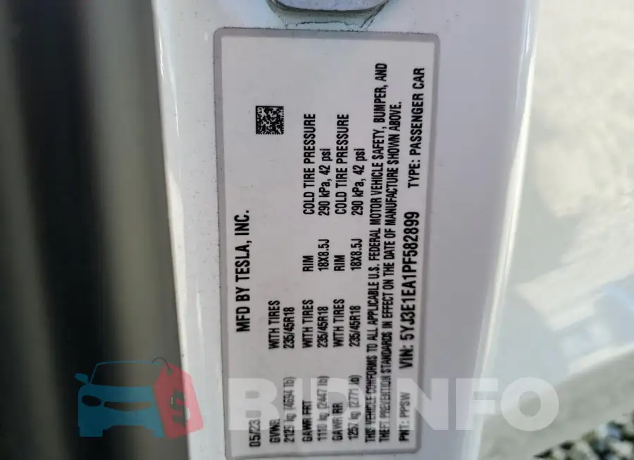 5YJ3E1EA1PF582899 Photo# 12