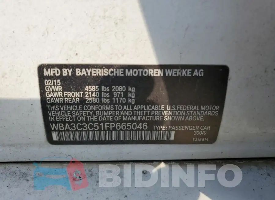 WBA3C3C51FP665046 Photo# 12