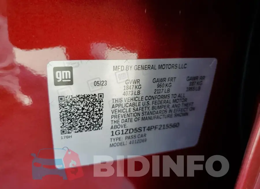 1G1ZD5ST4PF215560 Photo# 13