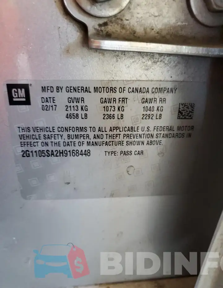 2G1105SA2H9168448 Photo# 12