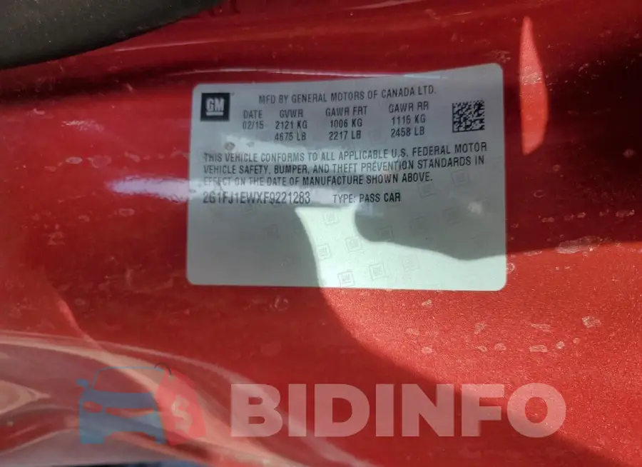 2G1FJ1EWXF9221283 Photo# 13