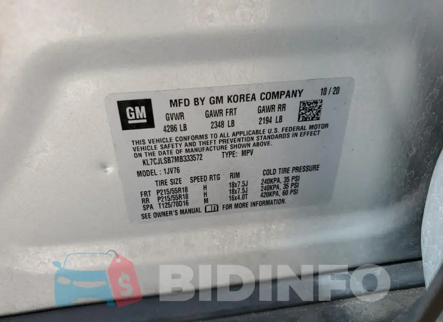 KL7CJLSB7MB333572 Photo# 13