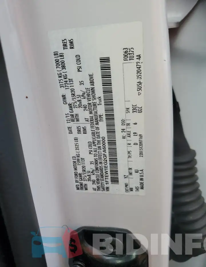 1FTEW1EG2GFA60000 Photo# 10
