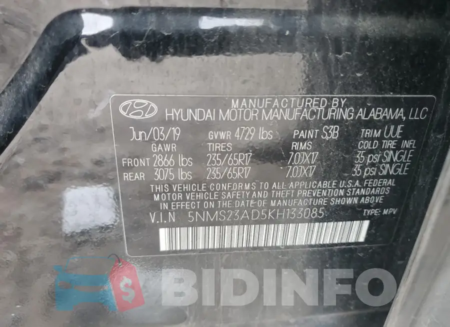 5NMS23AD5KH133085 Photo# 13