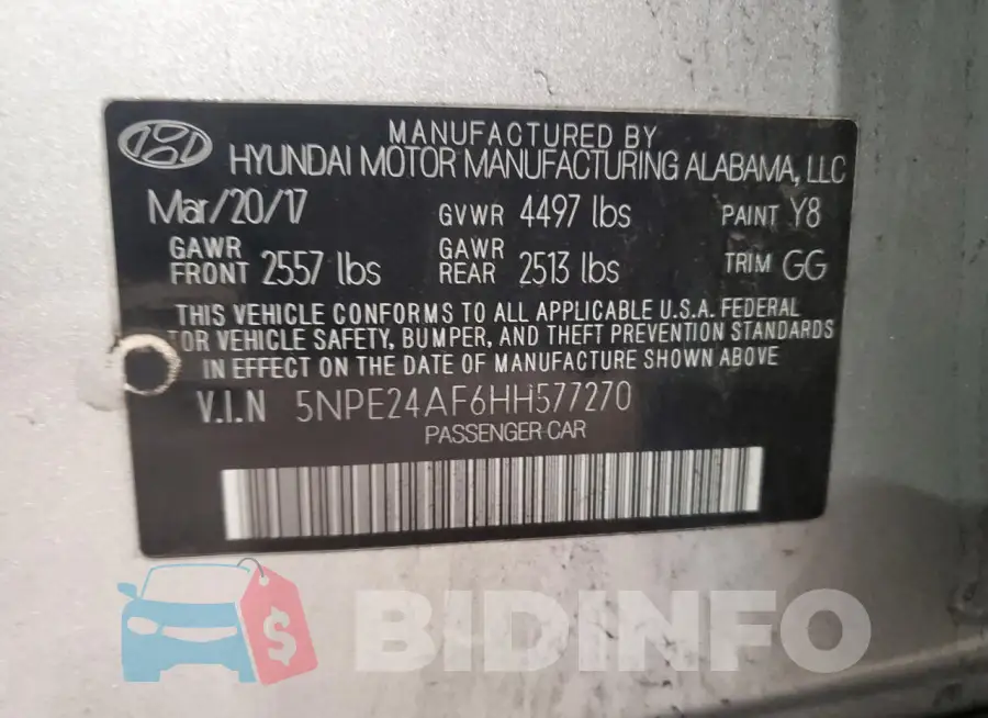 5NPE24AF6HH577270 Photo# 12