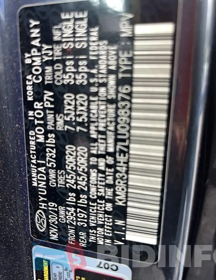 KM8R34HE7LU098376 Photo# 13