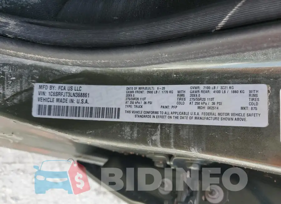 1C6SRFJT3LN368861 Photo# 13