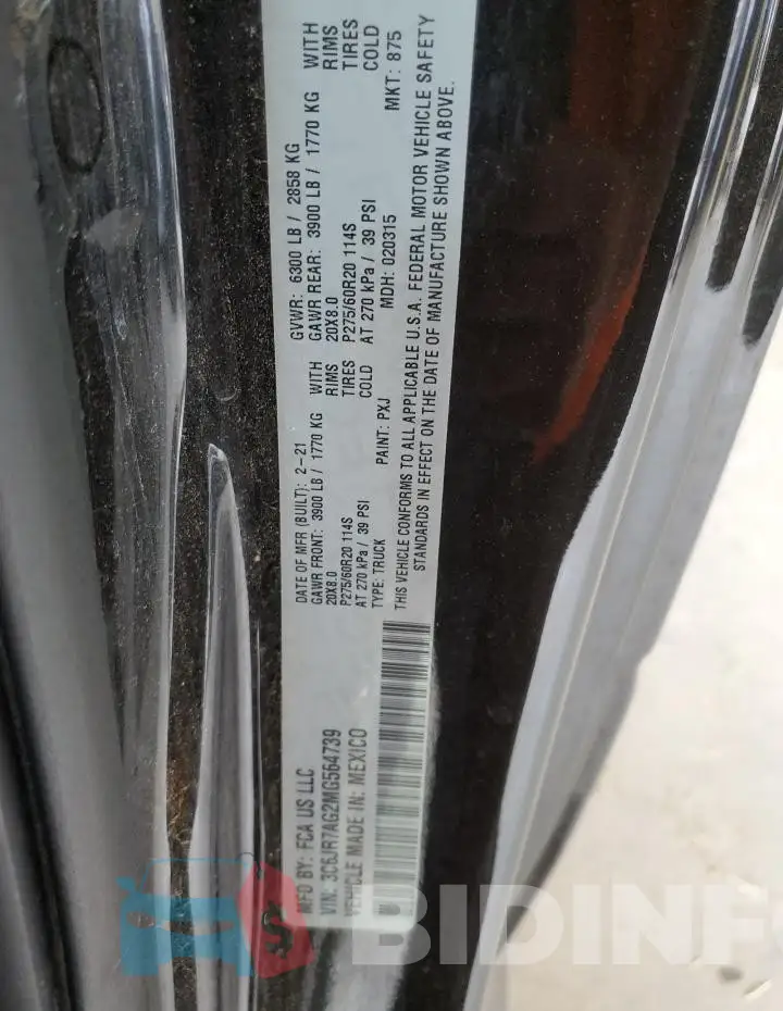 3C6JR7AG2MG564739 Photo# 12
