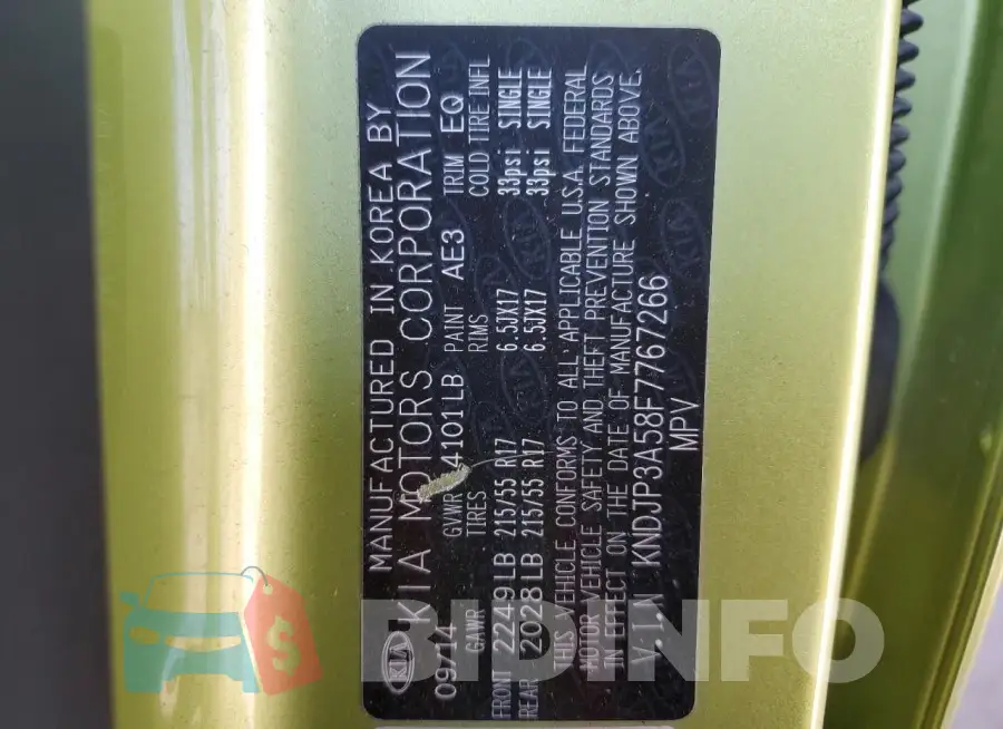 KNDJP3A58F7767266 Photo# 12