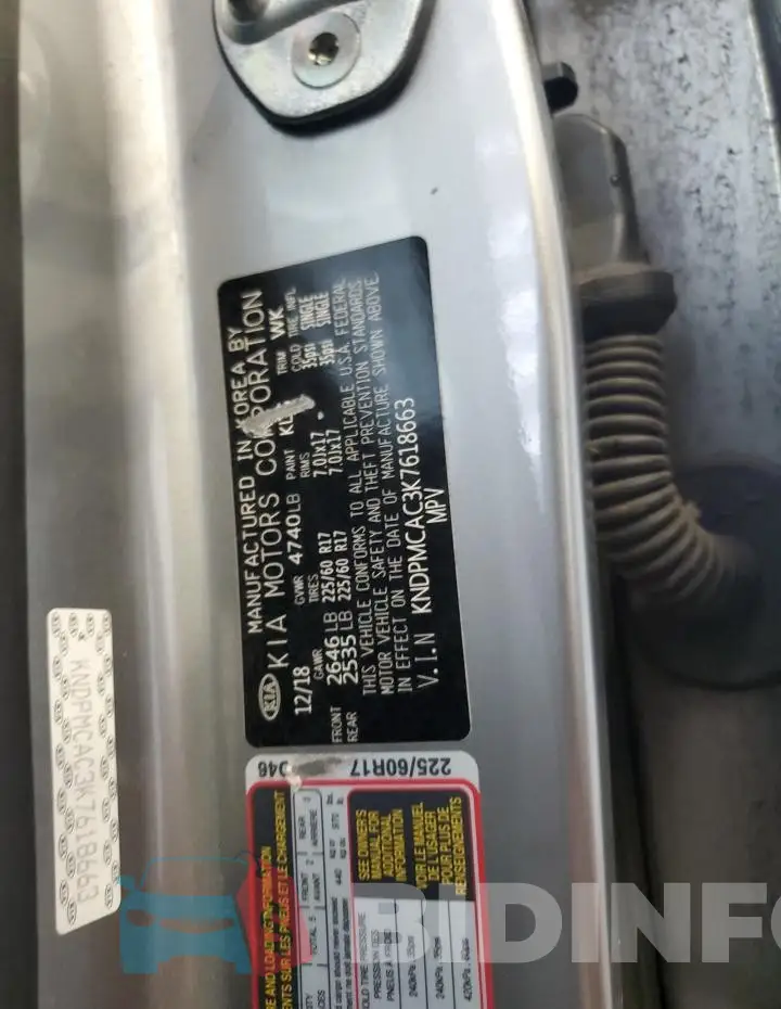 KNDPMCAC3K7618663 Photo# 13