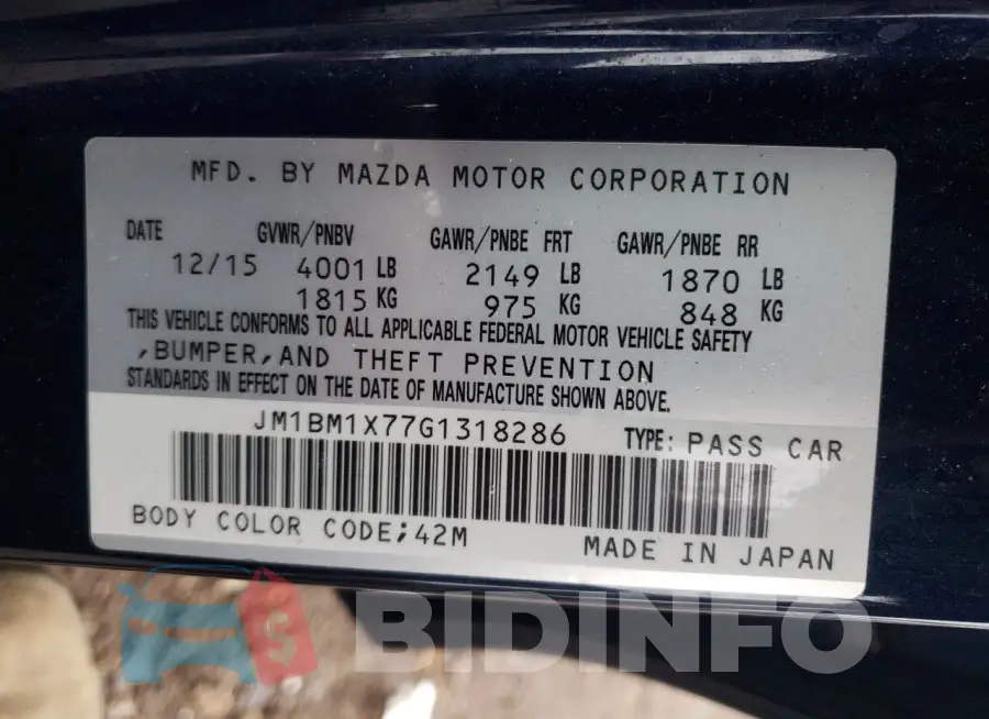 JM1BM1X77G1318286 Photo# 12