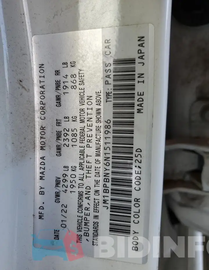 JM1BPBNY6N1511986 Photo# 12